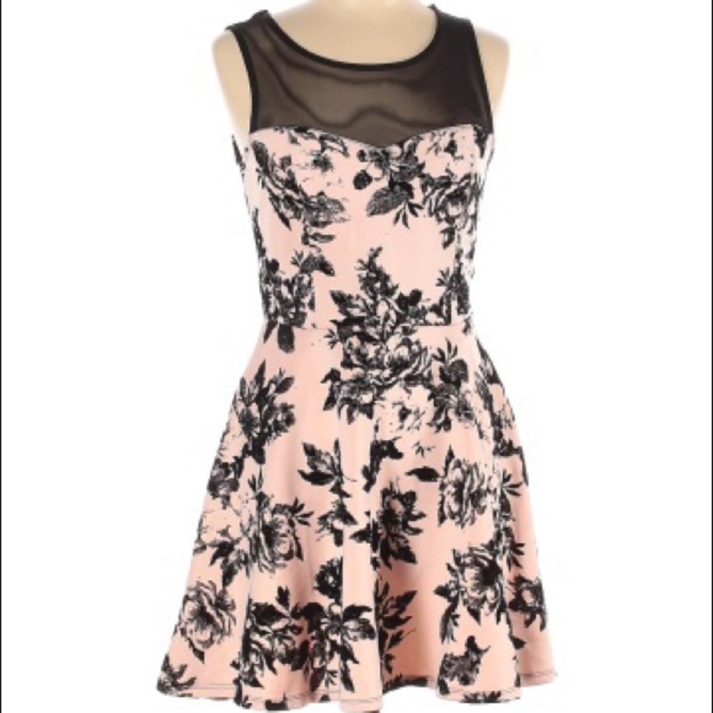 Pink and floral dress